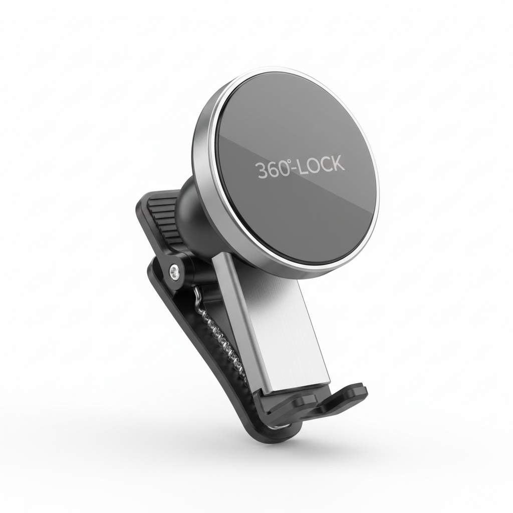 Supporto magnetico per auto su sfondo bianco
