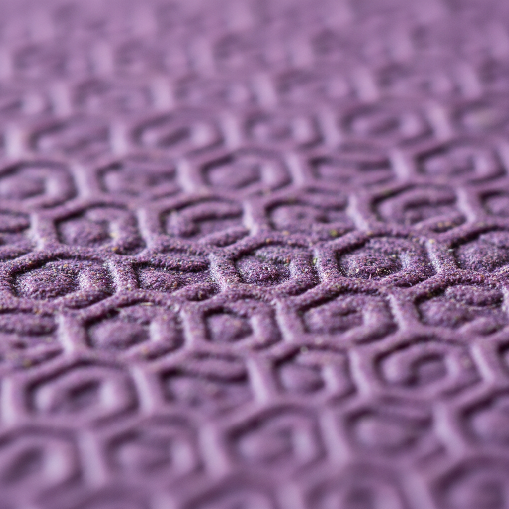 Dettaglio texture antiscivolo del tappetino yoga