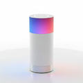 Lampada LED smart RGB bianca su sfondo bianco